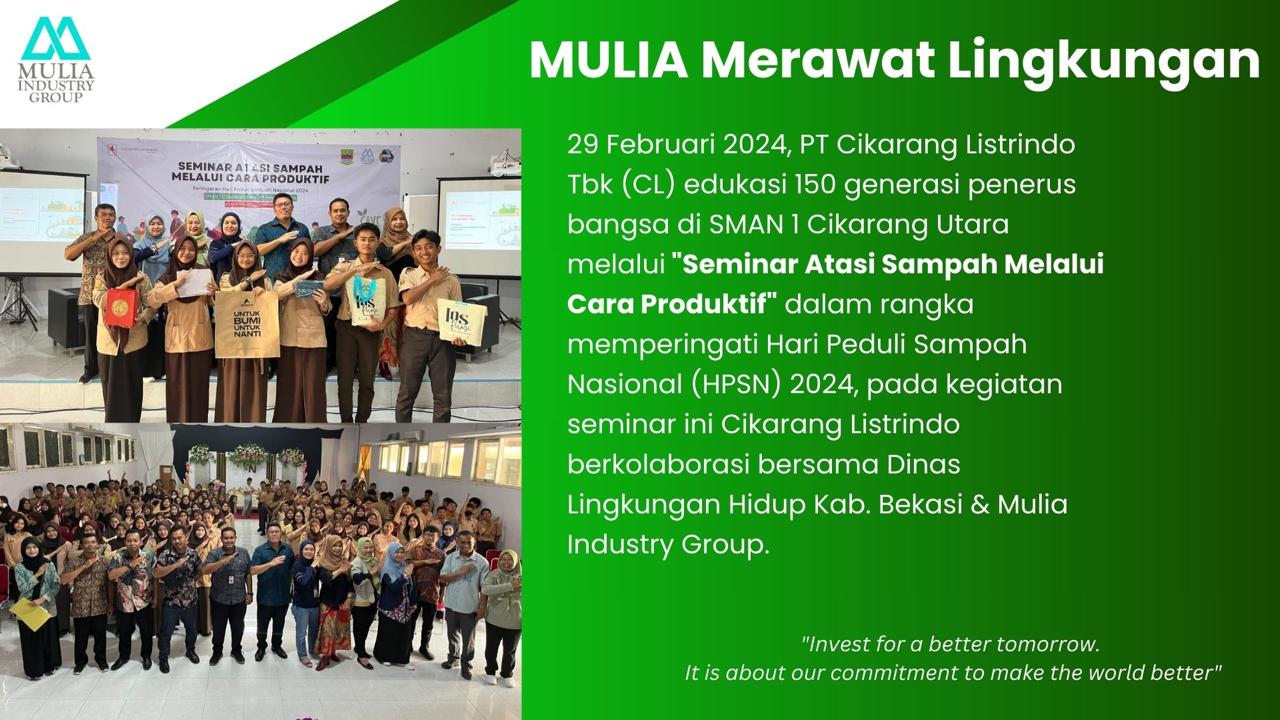 MULIA Merawat Lingkungan: Hari Peduli Sampah Nasional 2024